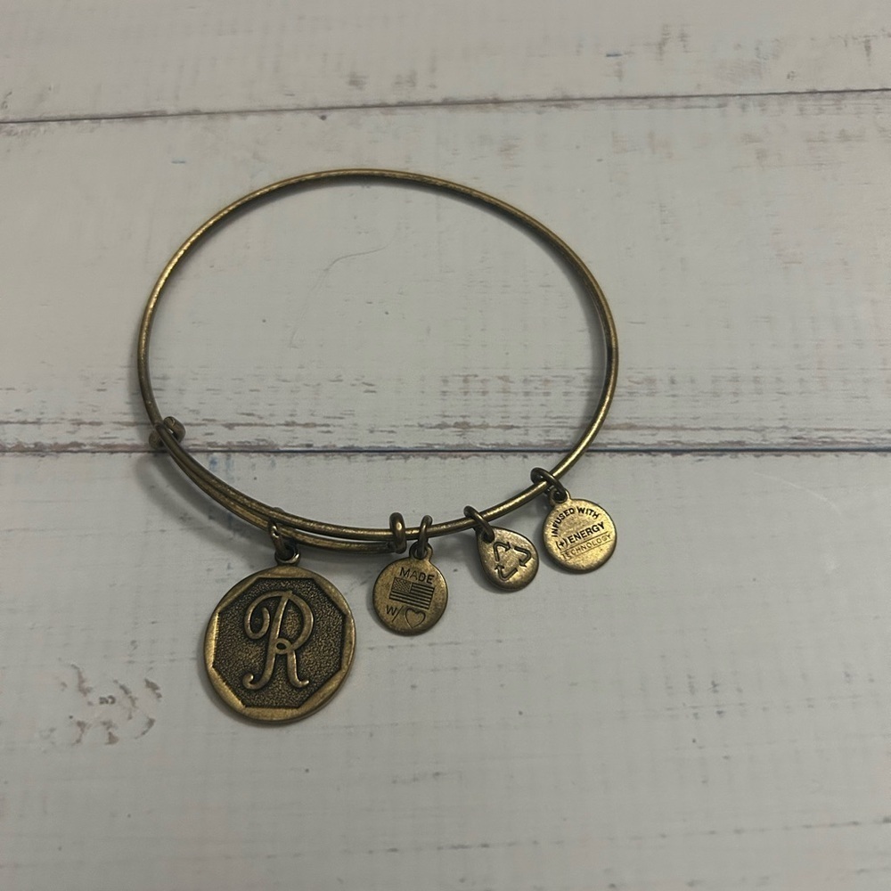 Alex and Ani “R” Charm Bracelet